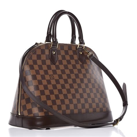 louis vuitton eva damier ebene brown|louis vuitton alma canvas.